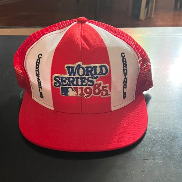 1985 World Series St Louis Cardinals MLB Baseball AJD Lucky Stripes Hat Vintage - Picture 2 of 7